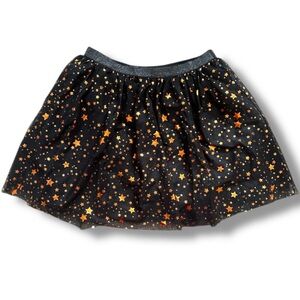 Way To Celebrate! Halloween Tutu Skirt Black Orange Stars Girls Size Large 10-12